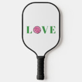 Preppy Pink Pickleball Love Paddle (Achterkant)