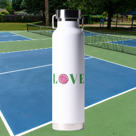 Preppy Pink Pickleball Love Waterfles