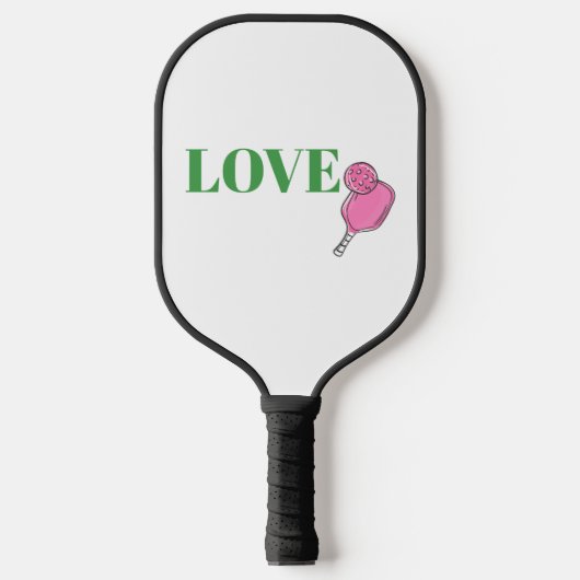 Preppy Pink Pickleball Paddle Ball Love (Voorkant)