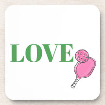 Preppy Pink Pickleball Paddle Ball Love