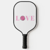 Preppy Pink Pickleball Pink Love Paddle (Achterkant)