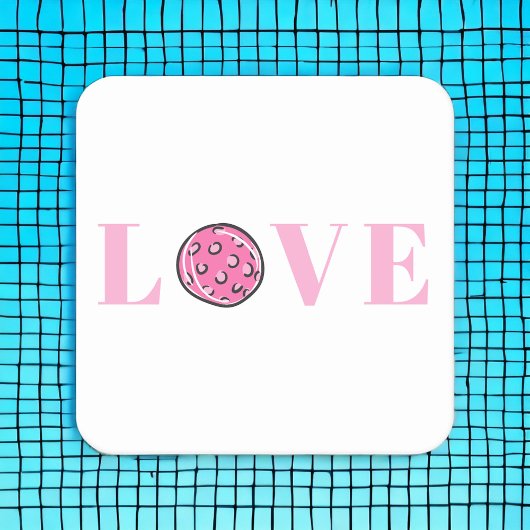 Preppy Pink Pickleball Pink Love Party Kartonnen Onderzetters