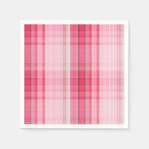 Preppy Pink Plaid Blush Madras Snoep Pink Classic Servetten