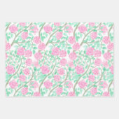 Preppy Pink Rose Garden Inpakpapier Vel (Voorkant 2)