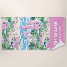 Preppy Pink Sand Castle | Beach House Strandlaken