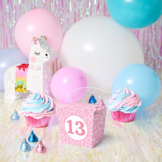 Preppy Pink Smile Face Bedankdoosjes (Feest)