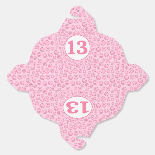 Preppy Pink Smile Face Bedankdoosjes (Ongevouwen)