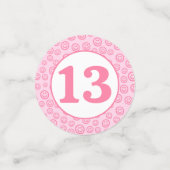 Preppy Pink Smile Face Confetti (Kleine voorkant)