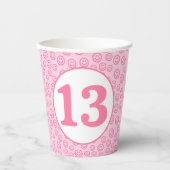 Preppy Pink Smile Face Papieren Bekers (Voorkant)