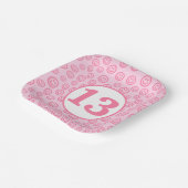 Preppy Pink Smile Face Papieren Bordje (Gebogen)