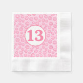 Preppy Pink Smile Face Servet (Voorkant)