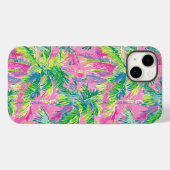 Preppy Pink Tropical Case-Mate iPhone Case (Achterkant (horizontaal))