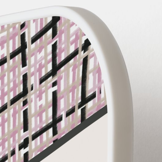 Preppy Pink Tweed Monogram Pickleball Paddle (Links Detail)