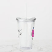 Preppy Pink Whale gepersonaliseerd Acryl Drinkbeker (Rechts)