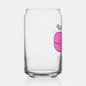 Preppy Pink Whale gepersonaliseerd Blikvorm Glas (Rechts)