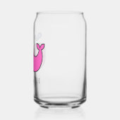 Preppy Pink Whale gepersonaliseerd Blikvorm Glas (Links)