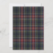Preppy Plaid Christmas Party Invitation Kaart (Achterkant)