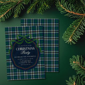 Preppy Plaid Christmas Party Old Money Kaart