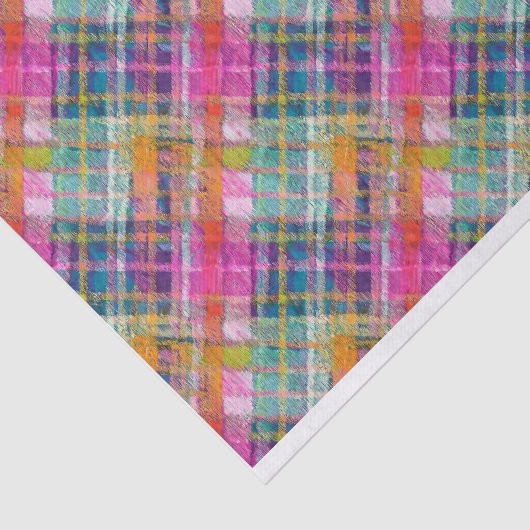 Preppy Plaid, diagonaal nummer 5 Tissuepapier (Detail)