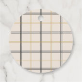 Preppy Plaid Double Stripe Christmas Gifting Bedankjes Labels (Achterkant)