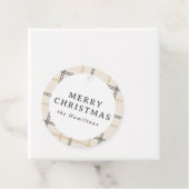 Preppy Plaid Double Stripe Christmas Gifting Bedankjes Labels (In situ)