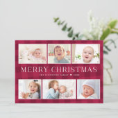 Preppy Plaid Fotogalerij Kerst Kaart (Staand voorkant)