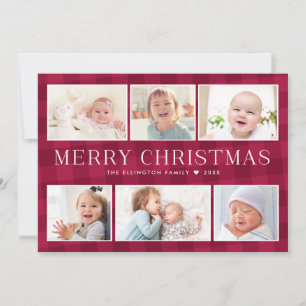 Preppy Plaid Fotogalerij Kerst Kaart