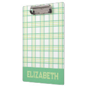 Preppy Plaid Green Lime Varsity Font School Klembord (Links)