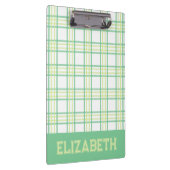 Preppy Plaid Green Lime Varsity Font School Klembord (Rechts)