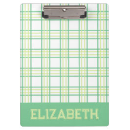 Preppy Plaid Green Lime Varsity Font School Klembord