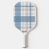 Preppy Plaid –Hampton Blauw Pickleball Paddle (Achterkant)