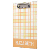 Preppy Plaid Orange Yellow Varsity Font School Klembord (Links)