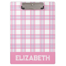 Preppy Plaid Pink Purple Varsity Font School