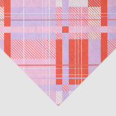 Preppy Plaid - Roze, Rood & Lavendel Tissuepapier (Detail)