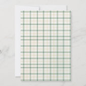 Preppy Plaid Santa Baby Shower Kaart (Achterkant)