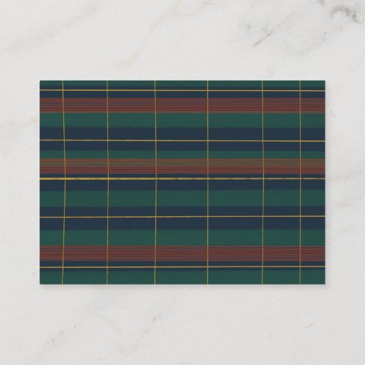 Preppy Plaid Teddy Bear Book Request Informatiekaartje (Achterkant)