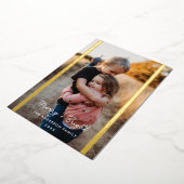 Preppy Plaid Twee Foto Verticale Folie Feestdagenkaart (Gedraaid)