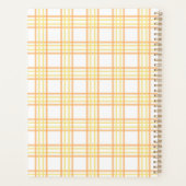 Preppy Plaid Varsity Monogram Orange Yellow Planner (Achterkant)