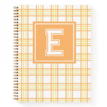 Preppy Plaid Varsity Monogram Oranje Geel