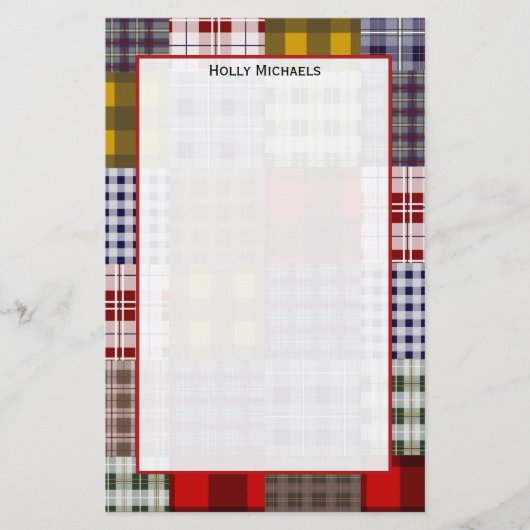 Preppy Plays Patchwork Stationery Briefpapier (Voorkant)