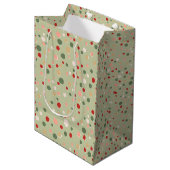Preppy Polka Dot Christmas Confetti Whimsical Medium Cadeauzakje (Voorkant Gekanteld)