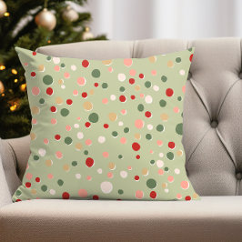 Preppy Polka Dot Kerst Leuke vakantie Kussen