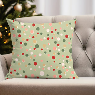 Preppy Polka Dot Kerst Leuke vakantie Kussen