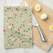 Preppy Polka Dot Kerst Leuke vakantie Theedoek (Quarter Fold)