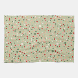 Preppy Polka Dot Kerst Leuke vakantie Theedoek