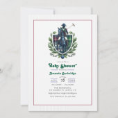 Preppy Polo Baby shower Paardensport Tartan Crest Kaart (Voorkant)