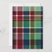 Preppy Polo Baby shower Paardensport Tartan Crest Kaart (Achterkant)