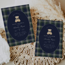 Preppy Polo Schotse Ruit Teddybeer Jongens Baby Bo