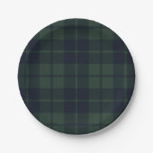 Preppy Polo Tartan Plaid Papieren Bordje (Voorkant)