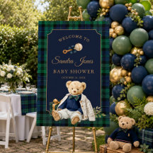 Preppy Polo Teddibeer Baby Shower Welkom Bord